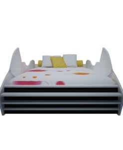 Giường ngủ trẻ em môtô không kệ sách màu đỏ