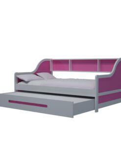 Giường tầng lùn hồng nhạt