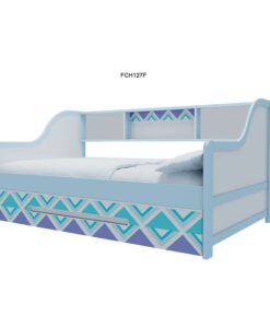Giường tầng lùn in hoa văn bóng bóng