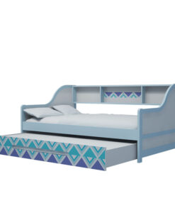 Giường tầng lùn in hoa văn xoắn