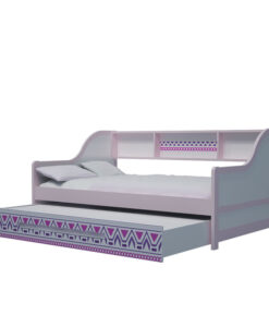 Giường tầng lùn in hoa văn ngũ giác